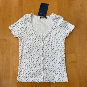 Brandy Melville Purple and Green Floral Zelly NWT
